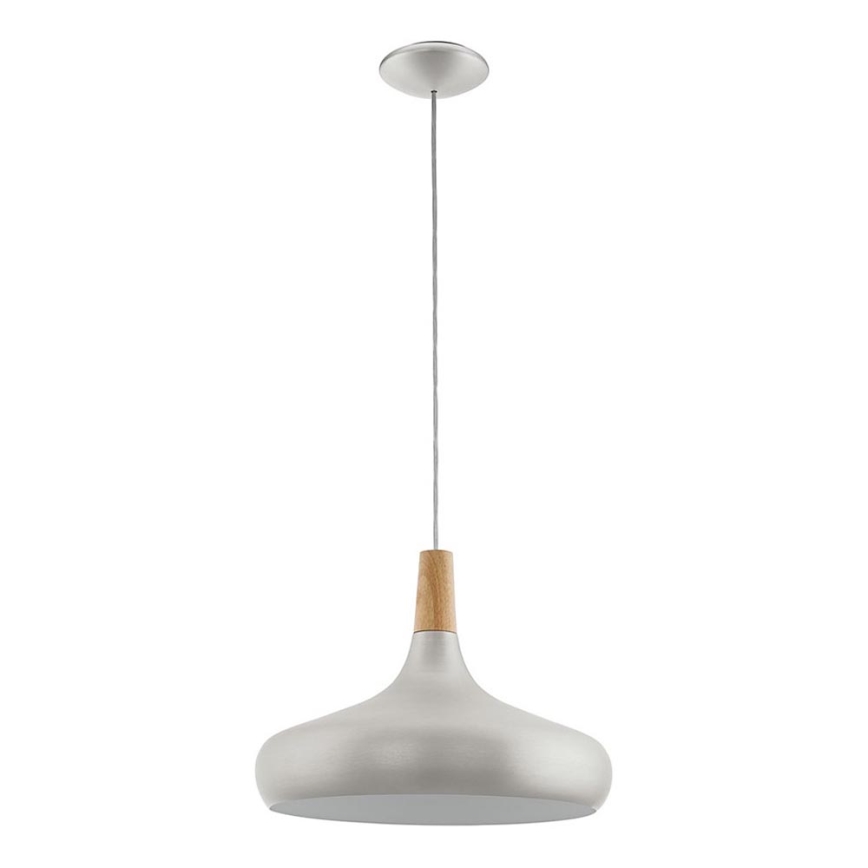 Eglo - Kattokruunu johdossa 1xE27/40W/230V halkaisija 40 cm hopea - FSC sertifioitu