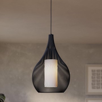 Eglo - Kattokruunu johdossa 1xE27/40W/230V musta