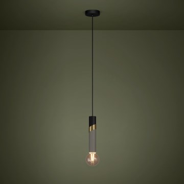 Eglo - Kattokruunu johdossa 1xE27/40W/230V musta/kulta