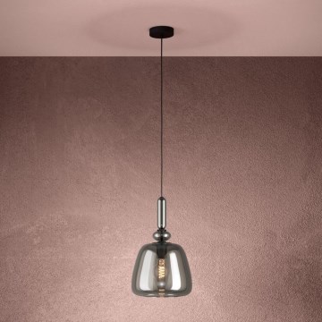 Eglo - Kattokruunu johdossa 1xE27/40W/230V savuinen