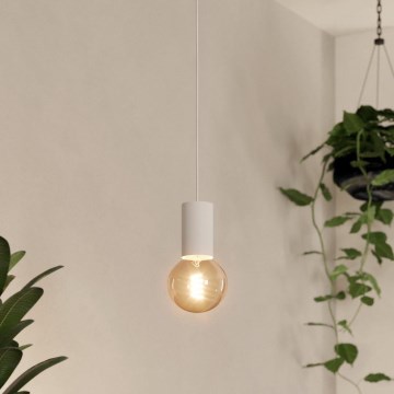 Eglo - Kattokruunu johdossa 1xE27/40W/230V valkoinen