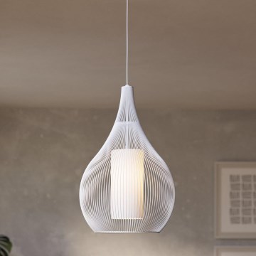 Eglo - Kattokruunu johdossa 1xE27/40W/230V valkoinen
