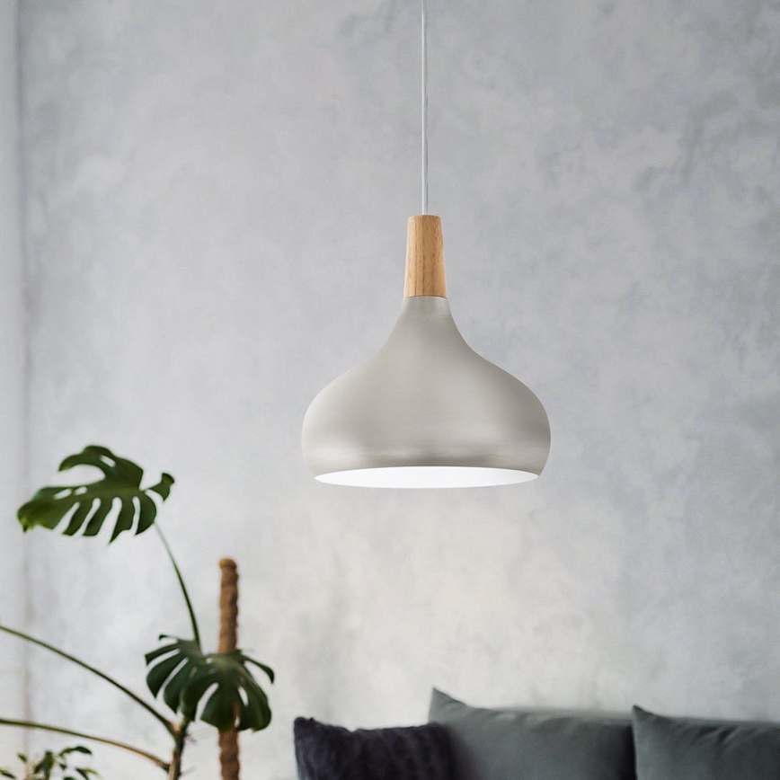 Eglo - Kattokruunu johdossa 1xE27/60W/230V halkaisija 28 cm hopea - FSC sertifioitu