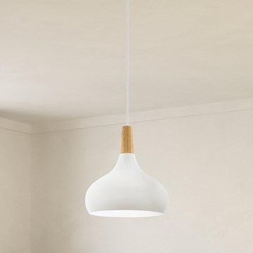 Eglo - Kattokruunu johdossa 1xE27/60W/230V halkaisija 28 cm valkoinen - FSC sertifioitu