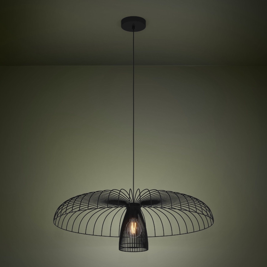 Eglo - Kattokruunu johdossa 1xE27/60W/230V halkaisija 77 cm musta