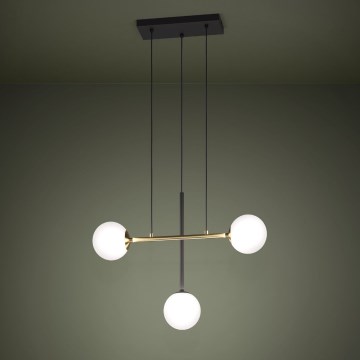 Eglo - Kattokruunu johdossa 3xE14/40W/230V kulta/musta