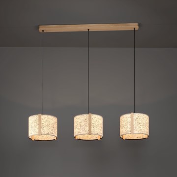 Eglo - Kattokruunu johdossa 3xE27/25W/230V beige