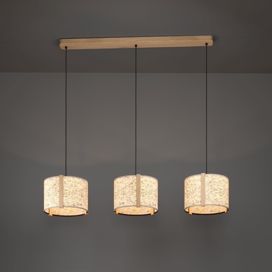Eglo - Kattokruunu johdossa 3xE27/25W/230V beige