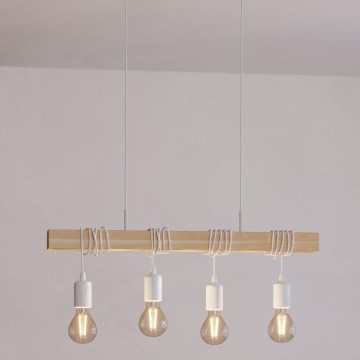 Eglo - Kattokruunu johdossa TOWNSHEND 4xE27/60W/230V - FSC sertifioitu