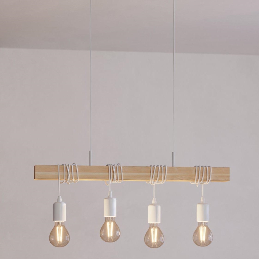 Eglo - Kattokruunu johdossa TOWNSHEND 4xE27/60W/230V - FSC sertifioitu