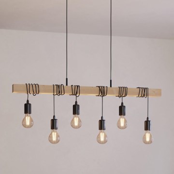 Eglo - Kattokruunu johdossa TOWNSHEND 6xE27/60W/230V - FSC sertifioitu