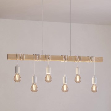 Eglo - Kattokruunu johdossa TOWNSHEND 6xE27/60W/230V - FSC sertifioitu