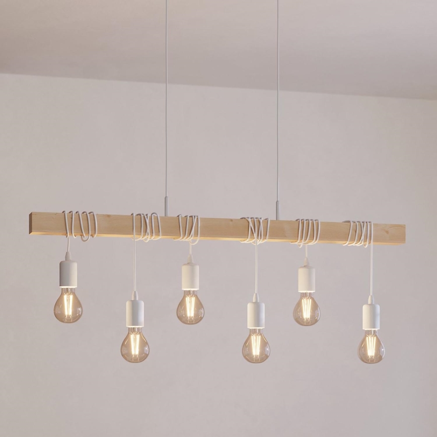 Eglo - Kattokruunu johdossa TOWNSHEND 6xE27/60W/230V - FSC sertifioitu