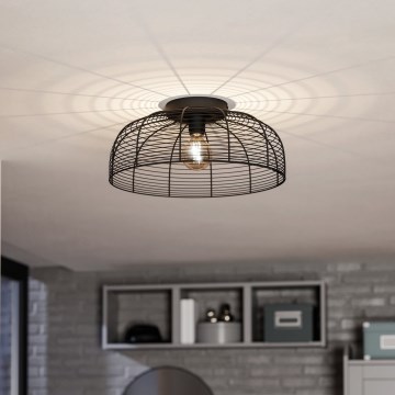 Eglo - Kattovalo 1xE27/40W/230V musta