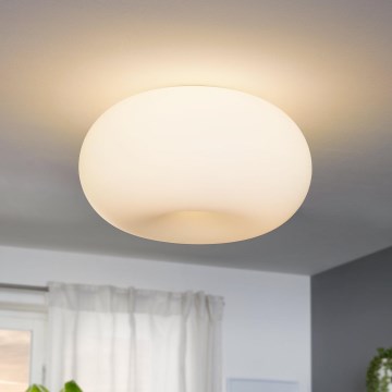 EGLO - Kattovalo OPTICA 2xE27/60W/230V opaalilasi halkaisija 35 cm