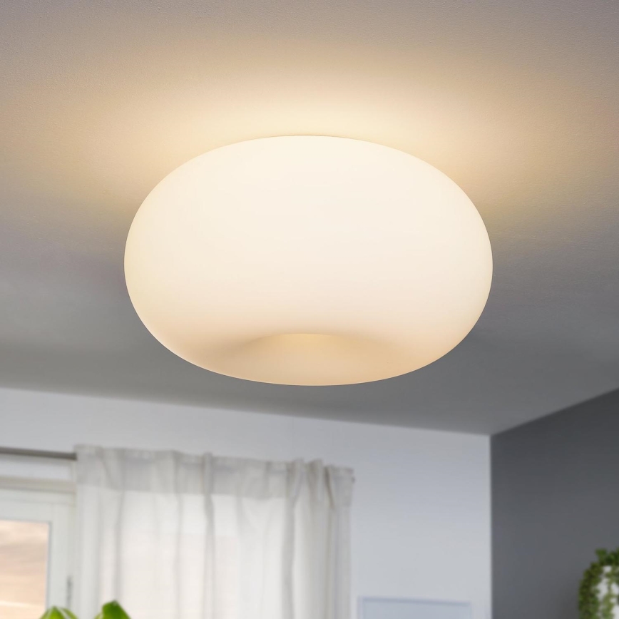 EGLO - Kattovalo OPTICA 2xE27/60W/230V opaalilasi halkaisija 35 cm