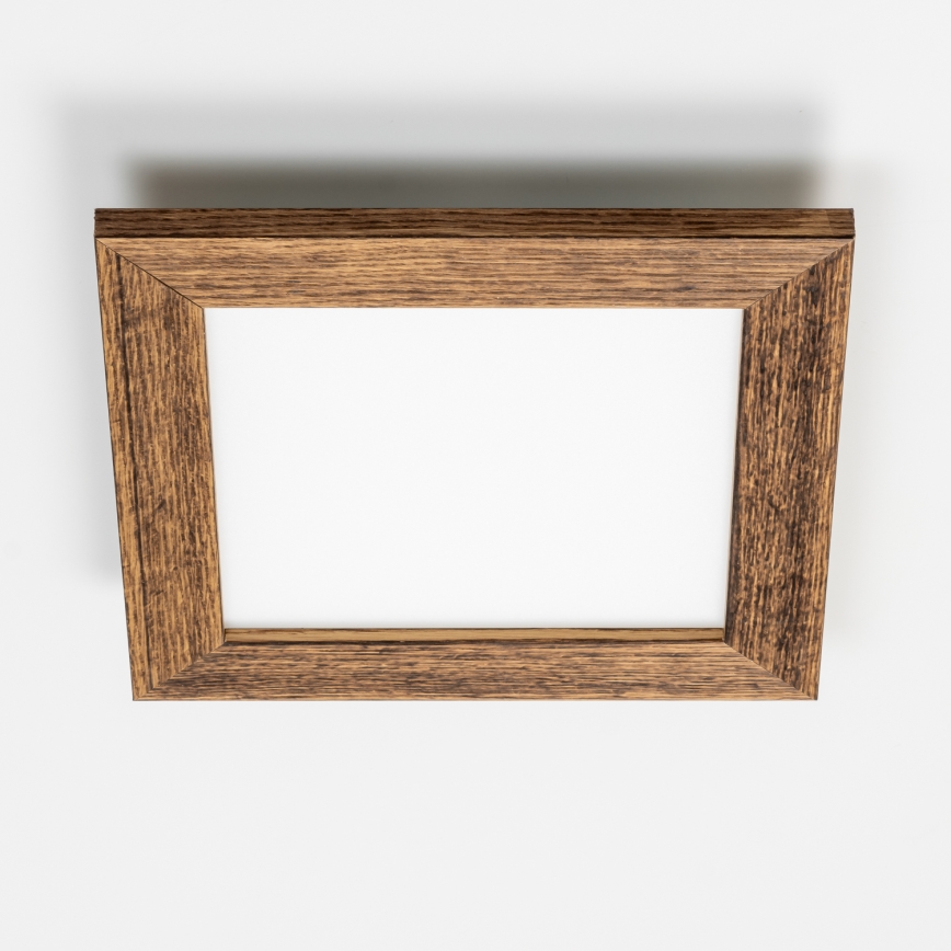 Eglo - Kiinteä LED-paneeli SALOBRENA-RW WOOD LED/17W/230V 2700/4000K 34x34 cm ruskea