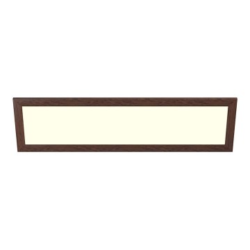 Eglo - Kiinteä LED-paneeli SALOBRENA-RW WOOD LED/34W/230V 2700/4000K 124x34 cm tummanruskea