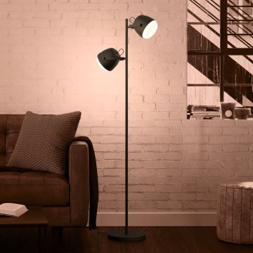 Eglo - Lattialamppu 2xE27/28W/230V musta