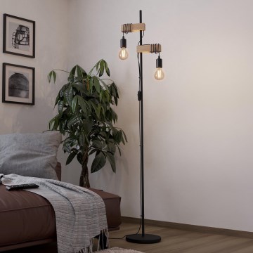 Eglo - Lattialamppu TOWNSHEND 2xE27/10W/230V - FSC sertifioitu