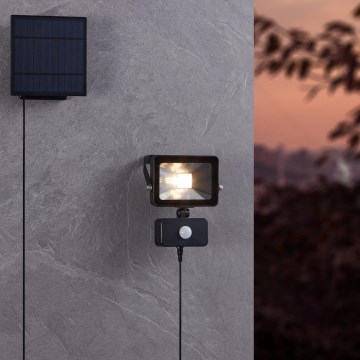Eglo - LED Aurinkokenno valonheitin sensorilla 15xLED/0,03W/3,7V IP44