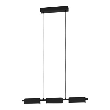 Eglo - LED Himmennettävä kattokruunu johdossa 3xLED/6,7W/230V musta
