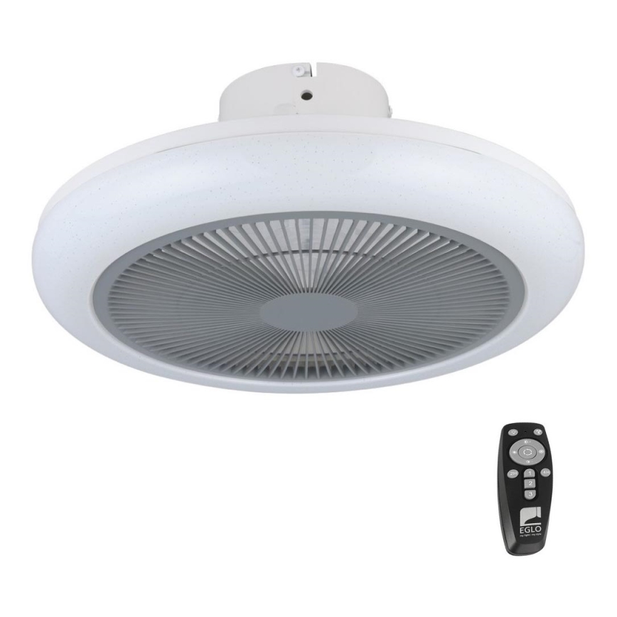 Eglo - LED Himmennettävä kattotuuletin LED/25,5W/230V harmaa + kauko-ohjaus