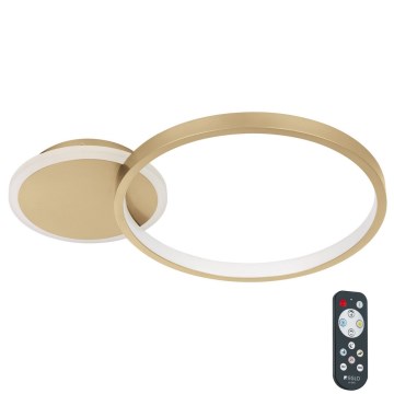 Eglo - LED Himmennettävä kattovalaisin LED/15W/230V kulta + kaukosäädin