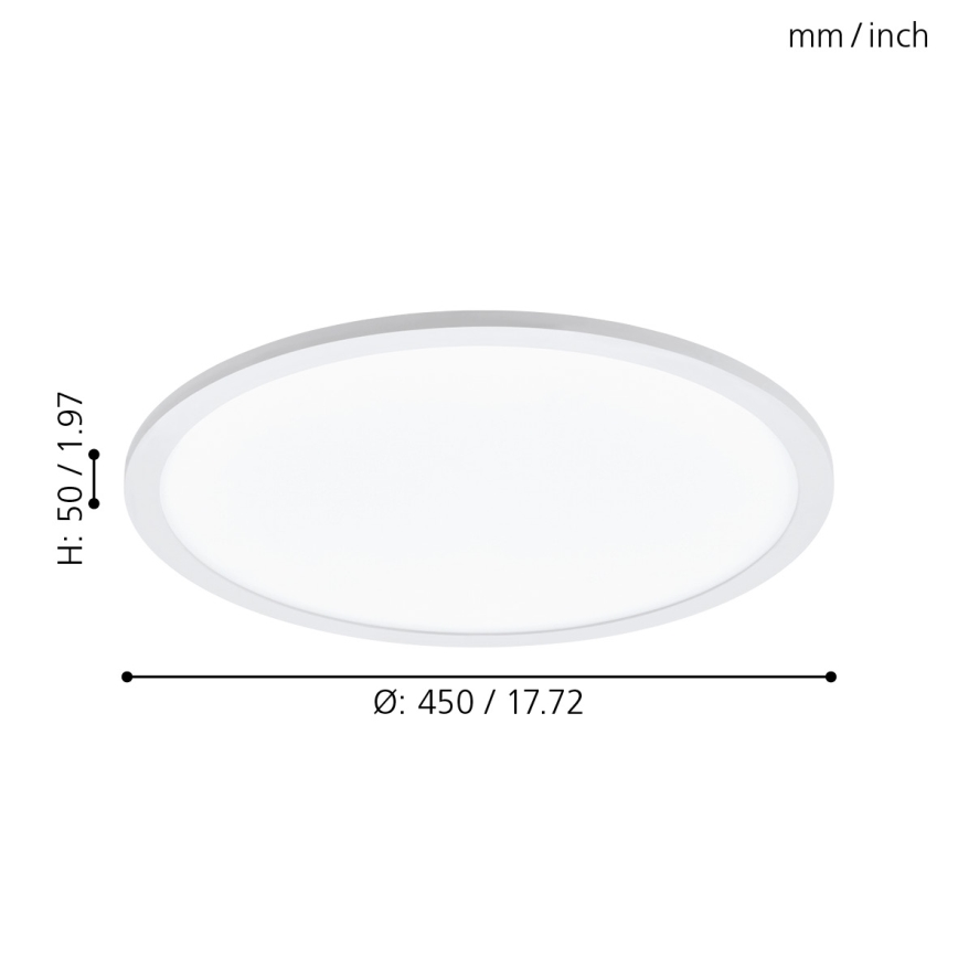 Eglo - LED Himmennettävä kattovalo LED/19,5W/230V + kaukosäädin
