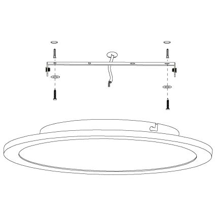 Eglo - LED Himmennettävä kattovalo LED/19,5W/230V + kaukosäädin