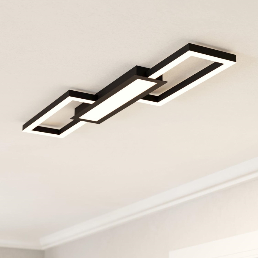 Eglo - LED Himmennettävä kattovalo LED/37W/230V musta + kaukosäädin