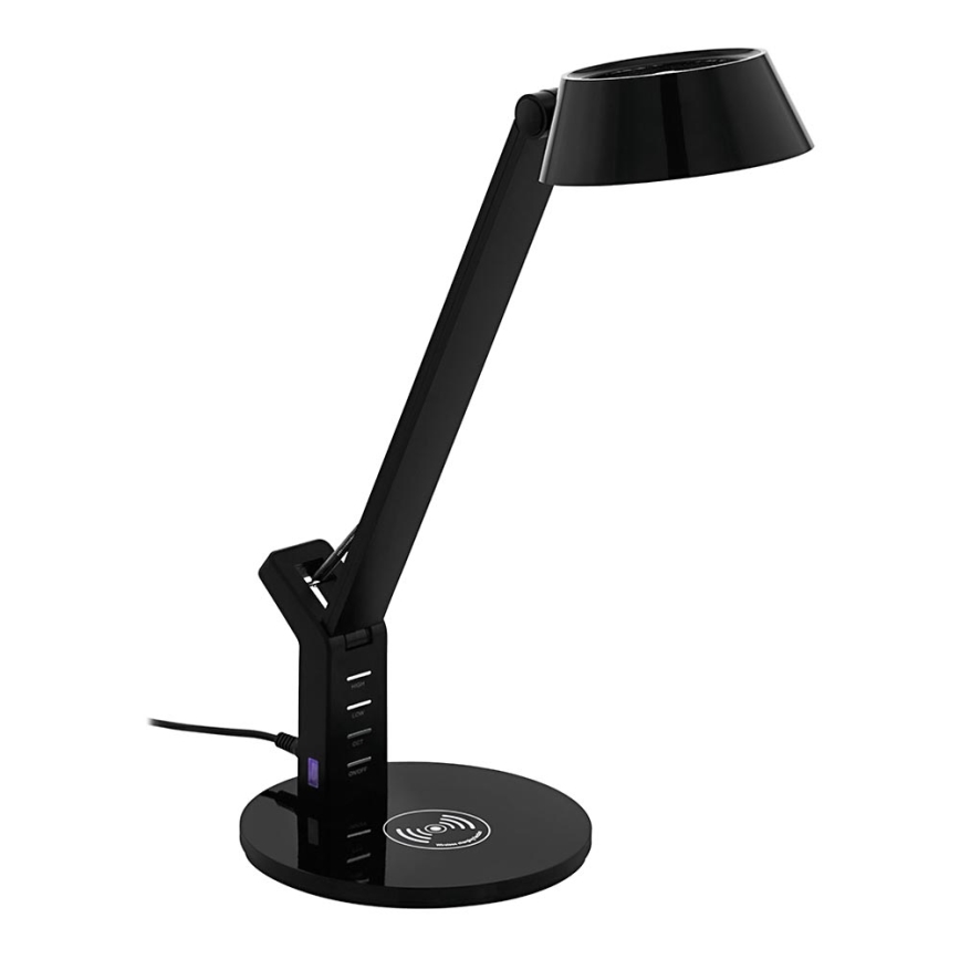Eglo - LED Himmennettävä kosketuspöytävalaisin langattomalla latauksella LED/4,8W/230V musta