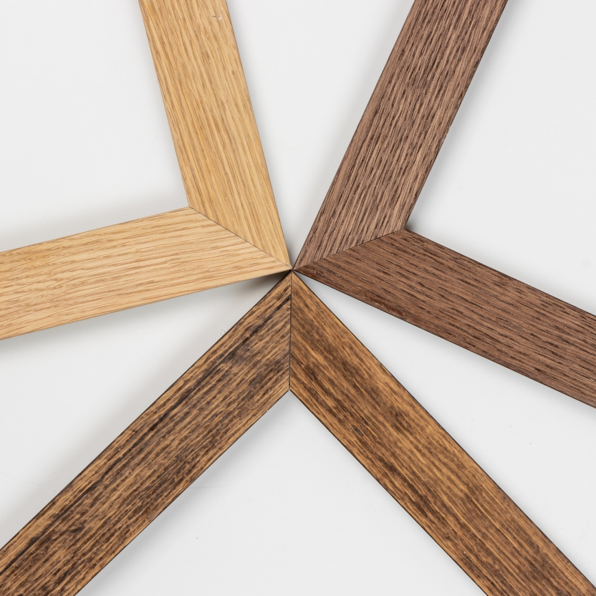 Eglo - LED himmennettävä pinta-asennettava paneeli SALOBRENA 2 WOOD LED/16W/230V 4000K 34x34 cm tummanruskea