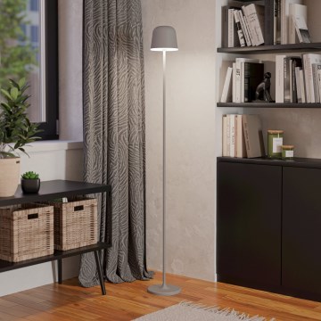 Eglo - LED Himmennettävä ulko ladattava lattialamppu LED/4,3W/5V 2400/3000/4000K IP54 harmaa