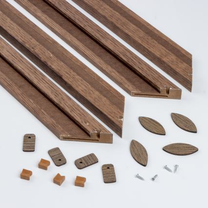 Eglo - LED Himmennetty kiinteä paneeli POZZALLO WOOD LED/21W/230V 2700-6500K 49,5x49,5 cm tummanruskea + kauko-ohjaus