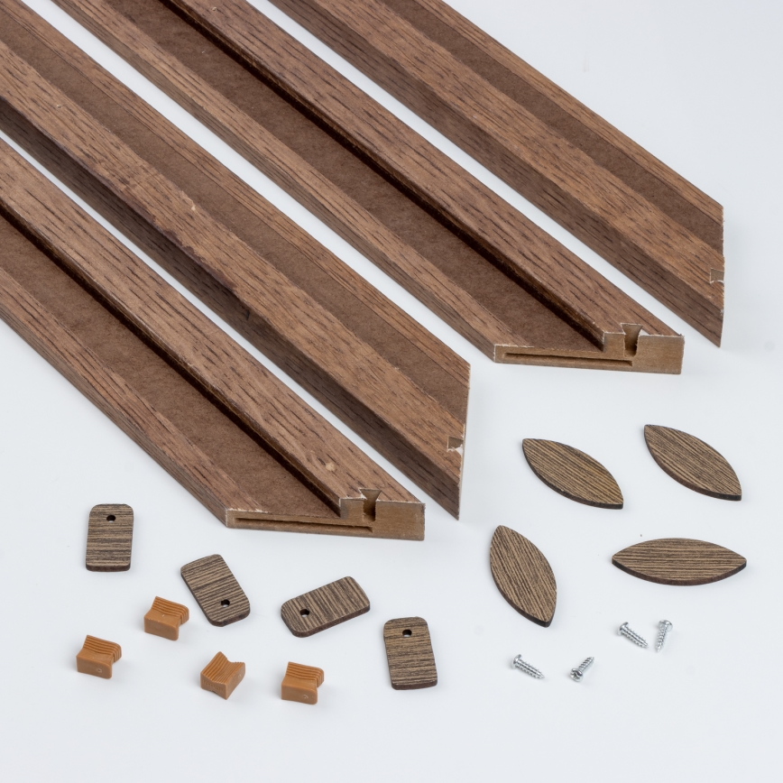 Eglo - LED Himmennetty kiinteä paneeli POZZALLO WOOD LED/21W/230V 2700-6500K 49,5x49,5 cm tummanruskea + kauko-ohjaus