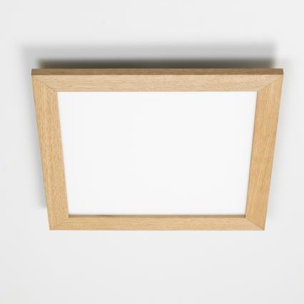 Eglo - LED Himmennetty kiinteä paneeli SALOBRENA 2 WOOD LED/25W/230V 4000K 49,5x49,5 cm ruskea