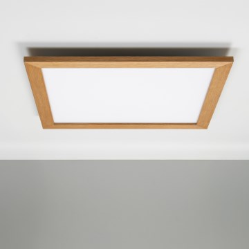 Eglo - LED Himmennetty kiinteä paneeli SALOBRENA-CL WOOD LED/31W/230V 2700-6500K 64x64 cm ruskea