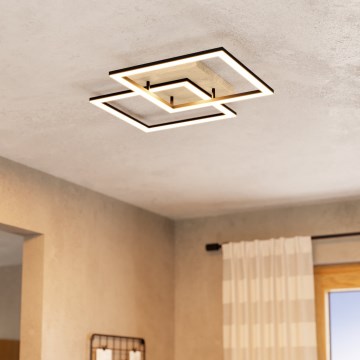 Eglo - LED-himmennyskattokruunu 4xLED/32W/230V 2700-6500K ruskea/musta