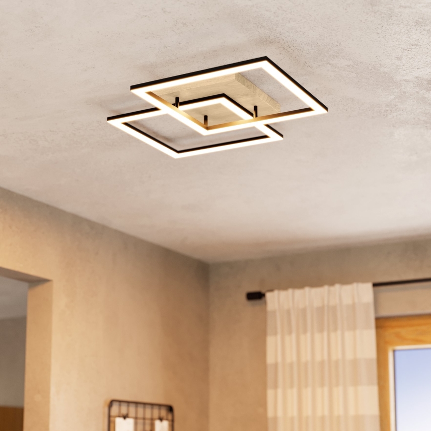 Eglo - LED-himmennyskattokruunu 4xLED/32W/230V 2700-6500K ruskea/musta