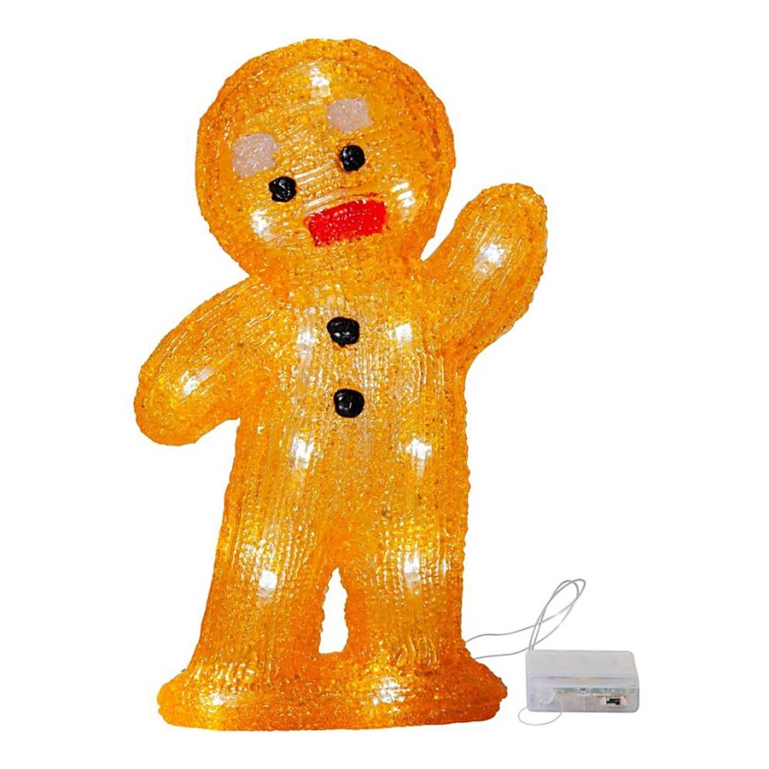Eglo - LED-joulukoriste 20xLED/0,06W/2xAA piparkakkumies
