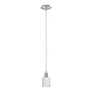 Eglo - LED-kattokruunu johdossa MY CHOICE 1xE14/4W/230V mattakromi/valkoinen