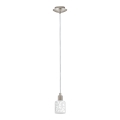 Eglo - LED-kattokruunu johdossa MY CHOICE 1xE14/4W/230V  mattakromi/valkoinen