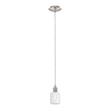 Eglo - LED-kattokruunu johdossa MY CHOICE 1xE14/4W/230V  mattakromi/valkoinen