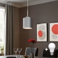 Eglo - LED-kattokruunu johdossa TUNJA 1xE27/60W/230V harmaa