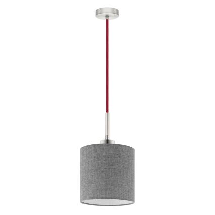 Eglo - LED-kattokruunu johdossa TUNJA 1xE27/60W/230V harmaa