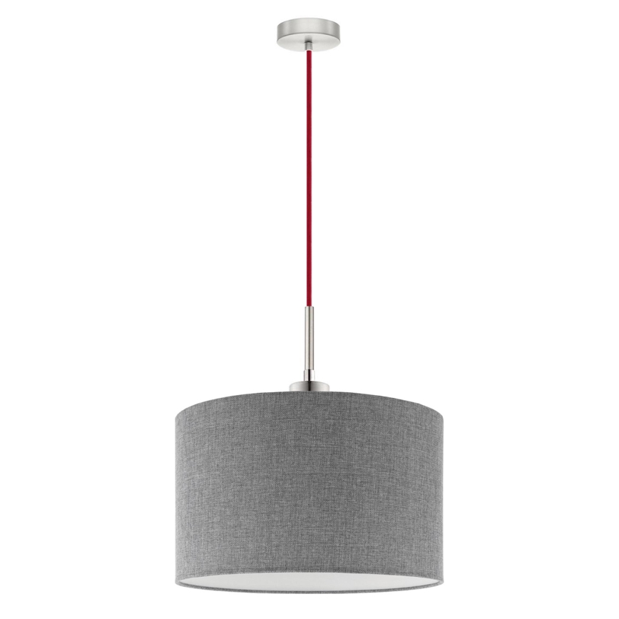 Eglo - LED-kattokruunu johdossa TUNJA 1xE27/60W/230V harmaa