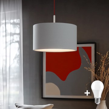 Eglo - LED-kattokruunu johdossa TUNJA 1xE27/60W/230V harmaa