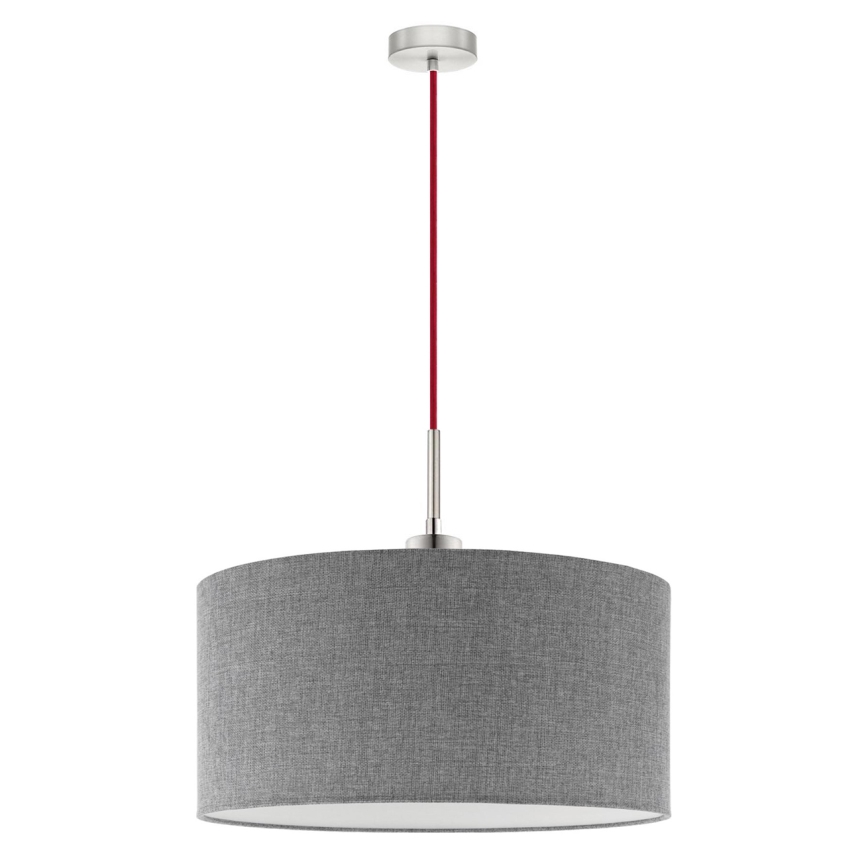 Eglo - LED-kattokruunu johdossa TUNJA 1xE27/60W/230V harmaa