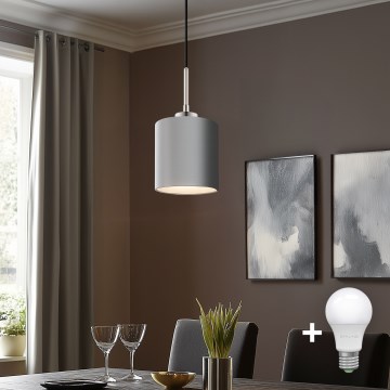 Eglo - LED-kattokruunu johdossa TUNJA 1xE27/60W/230V harmaa